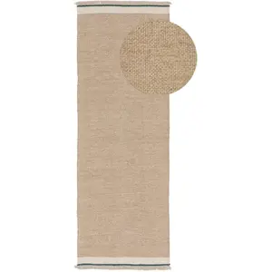 Benuta Tapis de couloir en laine beige 80x250 pas cher