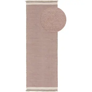 Benuta Tapis de couloir en laine fuchsia 80x250 pas cher