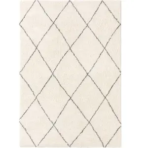 Benuta Tapis à poils longs crème 140x200 pas cher