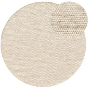 Benuta Tapis de laine crème D 150 rond pas cher