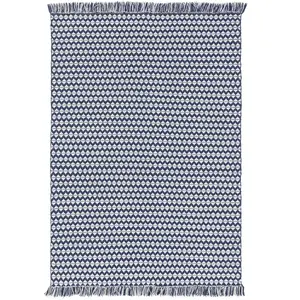 Benuta Tapis fabriqué à partir de matériaux recyclés bleu foncé 120x170 pas cher