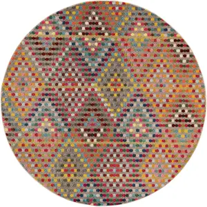 Benuta Tapis multicouleur D 120 rond pas cher