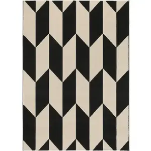 Benuta Tapis noir & blanc 120x170 pas cher