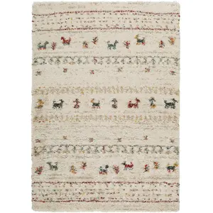 benuta Tapis à poils longs beige 160x230 pas cher