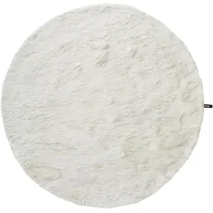 benuta Tapis shaggy à poils longs Whisper Blanc ø 80 cm rond - Tapis doux pour salon pas cher