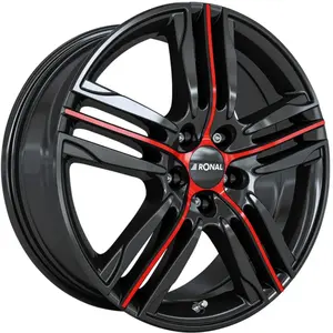 Jante Alu Ronal R57 Mcr 7.5x19 5x112 Et55 Jetblack-red Spoke