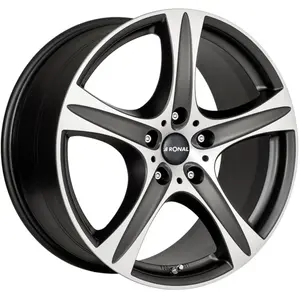 Jante Alu Ronal R55 Suv 8.5x18 5x112 Et55 Noir Face Polie pas cher
