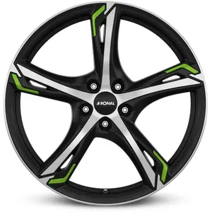 Jante Alu Ronal R62 Green 18 Pouces - 7.5x18 5x120 Et52 Jetblack-matt-frontkopie pas cher