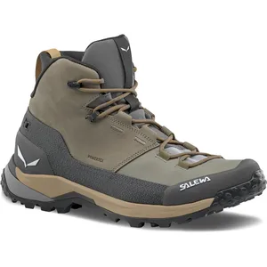 Bottes Salewa Puez Leather Mid Powertex vert gris marron beige - 44.5 pas cher