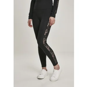 Comparateur de prix : Legging de Urban Classics - Leggings Bandes Dentelle - XS à 5XL - pour Femme - noir XS