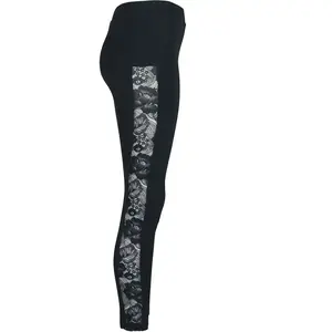 Legging femme - Urban Classic - Striped lace - Ajustée - Taille haute - Noir pas cher