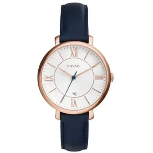 Fossil ES3988 Montre à quartz analogique pour femme avec bracelet en cuir