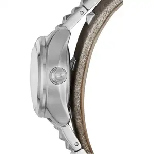 Montre Femme DIESEL en Cuir Gris Etanche pas cher