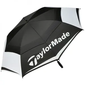 TaylorMade TM Parapluie de golf double, adulte, unisexe, Noir/blanc/gr... pas cher