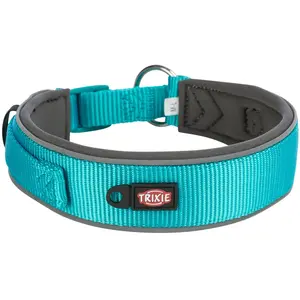 Collier pour chien extra large Trixie Premium Bleu L 1995812 pas cher