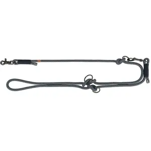 Comparateur de prix : Trixie Laisse pour chien en corde souple réglable noir / gris