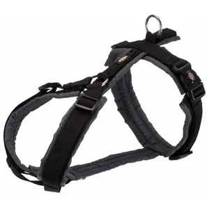 Comparateur de prix : Trixie Harnais trekking Premium - M-L: 62-74 cm- 25mm - Noir et gris graphite