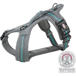 Harnais de voyage Trixie FUSION-graphite/océan, L-XL: 72-89cm/30mm, ny... pas cher