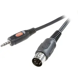 Câble de raccordement audio [1x diode mâle 5 pôles (DIN) - 1x Jack mâle 3.5 mm] SpeaKa Professional SP-7869804 connexion