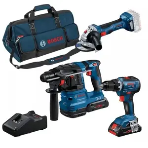 Comparateur de prix : Pack de 3 outils sans fil brushless Bosch 18V Li-ion Coolpack 2 x 4,0Ah