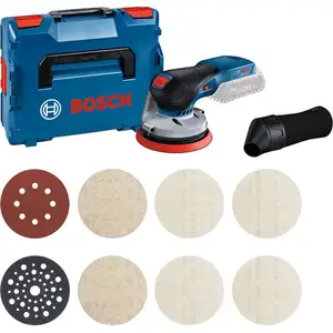 Comparateur de prix : Kit de démarrage pour ponceuse excentrique sans fil gex 18V-125 + M480 Bosch sans batterie ni chargeur, en l-boxx
