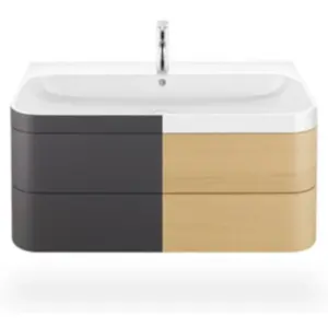 Duravit Happy D.2 Vasque avec meuble bas, 2 tiroirs, HP4638O8080, c-bonded pas cher