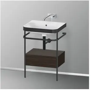 Duravit Happy D.2 Lavabo avec support, 1 tiroir, HP4740N6969, c-bonded pas cher