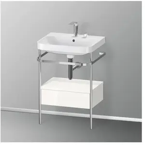 Duravit Happy D.2 Lavabo avec support, 1 tiroir, HP4840E2222, c-shaped pas cher