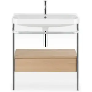 Duravit Happy D.2 Lavabo avec support, 1 tiroir, HP4842E7171, c-shaped pas cher