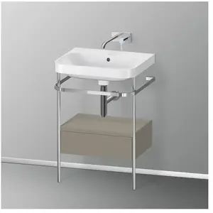 Comparateur de prix : Duravit Happy D.2 Lavabo avec support, 1 tiroir, HP4840N9292, c-shaped
