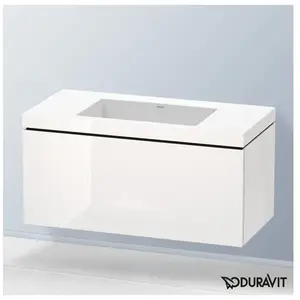 Duravit Vero Air Vasque avec meuble bas L-Cube, 1 tiroir, LC6918N2222, pas cher