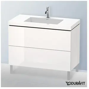 Duravit Vero Air Vasque avec meuble bas L-Cube, 2 tiroirs, LC6938O8585, pas cher