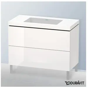 Duravit Vero Air Vasque avec meuble bas L-Cube, 2 tiroirs, LC6938N2222, pas cher