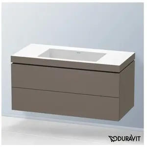 Duravit Vero Air Vasque avec meuble bas L-Cube, 2 tiroirs, LC6928N9090, pas cher