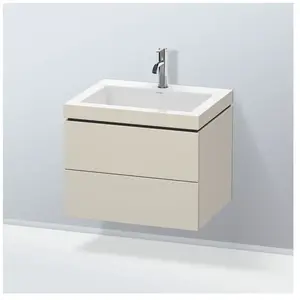 Duravit Vero Air Vasque avec meuble bas L-Cube, 2 tiroirs, LC6926O9191,