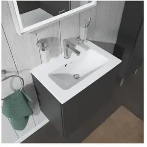 Comparateur de prix : Lavabo - DURAVIT - Compact 630x400 mm - Céramique - Blanc Alpin - 1 Trou de robinetterie
