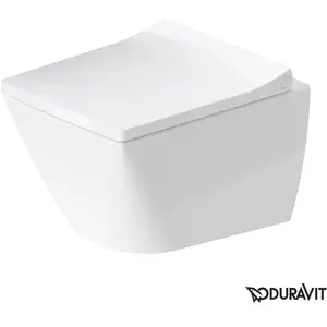 Duravit Wandwc Viu wit compact, WonderGliss, Durafix voor onzichtbare ... pas cher