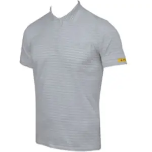 HB Tempex Polo dame ESD CONDUCTEX Cotton Knit, gris argenté, Taille: XS pas cher