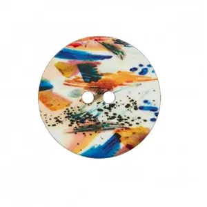 Bouton Peinture polyester 2 trous 18mm - Prym 0904 multicolore - 0904 ...