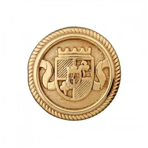 Non communiqué Boutons Blason en métal à queue 15mm X3 - Prym(...) - Or Gris