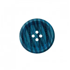 Bouton bois rayé 4 trous 12 à 25mm - Prym 25mm Turquoise fonce - 25mm ...