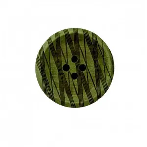 Bouton bois rayé 4 trous 12 à 25mm - Prym 12mm Vert fonce - 12mm Vert ...