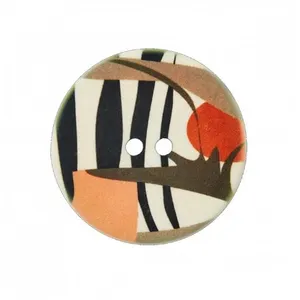 Prym Boutons motif nature polyester 2 trous 44mm - 0090 Multicolore - ... pas cher