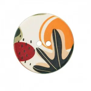 Prym Boutons motif nature polyester 2 trous 44mm - 0903 multicolore - ... pas cher