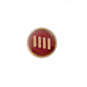 Bouton à rayures en métal 10mm à queue - Prym Bordeaux/or Rouge - Bord...