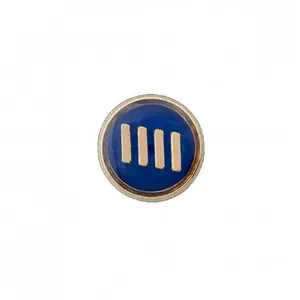 Bouton à rayures en métal 10mm à queue - Prym Bleu/or Bleu - Bleu/or B...