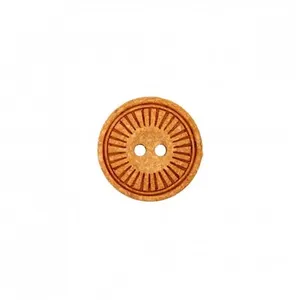 Bouton polyester et bois 2 trous 23mm - Prym Moutarde Jaune - Moutarde...