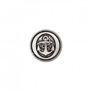 Prym Boutons métal à queue ancre marine 22mm X2 - Gris (ARGENT VIEILLI...