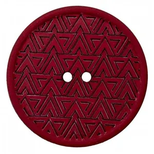 Boutons Recyclés chanvre/polyester 20 mm X 2 - Prym Bordeaux Rouge - B...