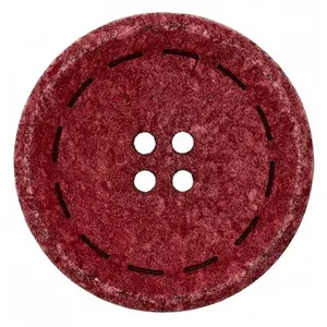 Boutons Coton et Polyester recyclé 4 trous 20mm X3 - Prym Bordeaux Rou...